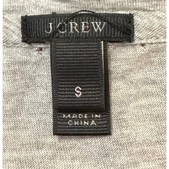 J. Crew Prima Jersey Cotton Drapey Top Gray Long Sleeve B4720 Size S - Picture 10 of 10